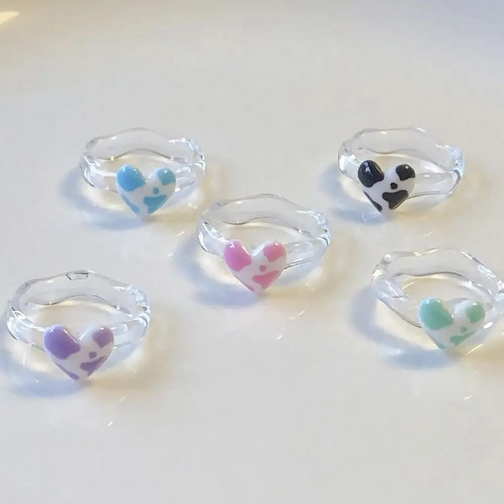 Summer Creative Colorful Leopard Heart Pattern Ring Korean Style Transparent Plastic Finger Ring for Female Jewelry Accessories
Summer Creative Colorful Leopard Heart Pattern Ring Korean Style Transparent Plastic Finger Ring for Female Jewelry Accessories