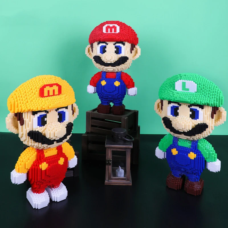 Super Mario Building Blocks Mario Luigi Plastic Cartoon Character Model Collectibles Ornaments Assembly Toys Birthday Gifts
Super Mario Building Blocks Mario Luigi Plastic Cartoon Character Model Collectibles Ornaments Assembly Toys Birthday Gifts