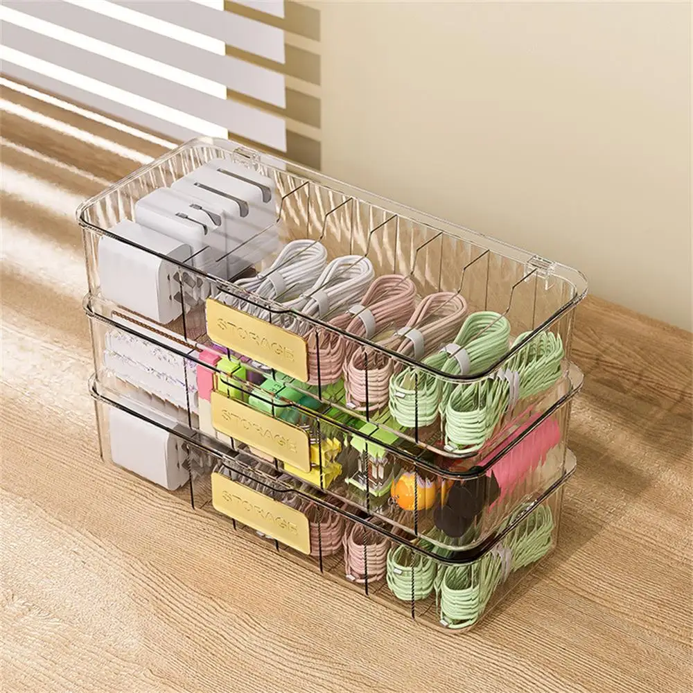 Cable Storage Box Multifunctional Transparent Plastic Data Charging Line Storage Container for Desk Stationery Headset
Cable Storage Box Multifunctional Transparent Plastic Data Charging Line Storage Container for Desk Stationery Headset