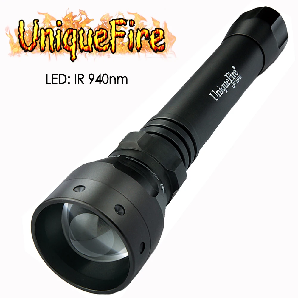 UniqueFire 1502 Zoom Infrared LED Lamp Flashlight 3 Modes IR 940NM Night Vision 38mm Convex Lens Torch Light For Hunting
UniqueFire 1502 Zoom Infrared LED Lamp Flashlight 3 Modes IR 940NM Night Vision 38mm Convex Lens Torch Light For Hunting