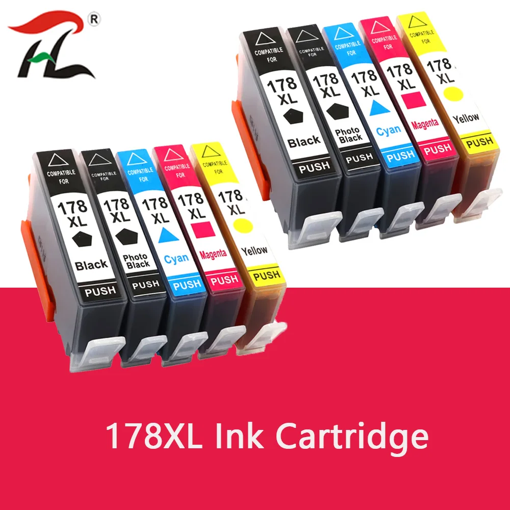 10PK compatible Ink Cartridge for HP 178 for HP178 178XL Photosmart 5510 5515 6510 7510 B109a B109n B110a Printer
10PK compatible Ink Cartridge for HP 178 for HP178 178XL Photosmart 5510 5515 6510 7510 B109a B109n B110a Printer