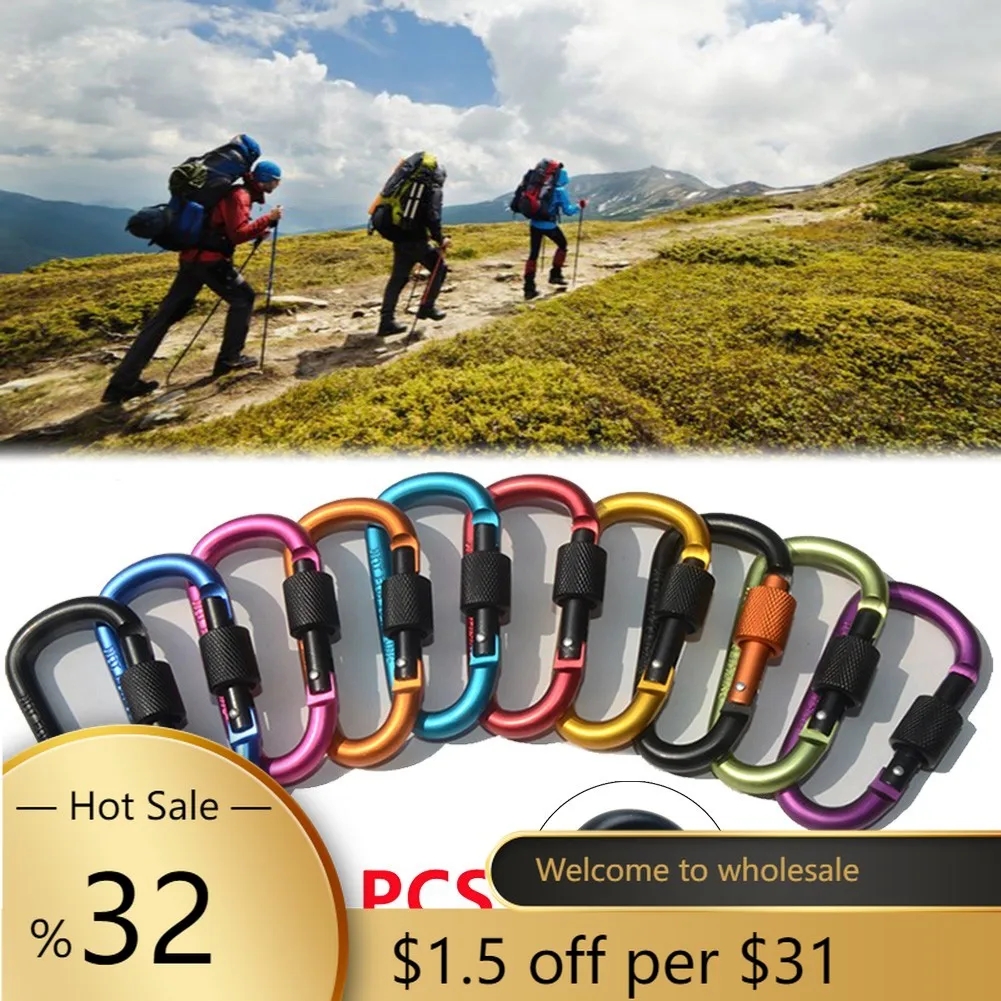 Carabiner Chain Clip Rotary Lock D Ring Buckle Key Ring Camp-Climb Hiking Mountain Snap Hook Outdoor Travel Kit
Carabiner Chain Clip Rotary Lock D Ring Buckle Key Ring Camp-Climb Hiking Mountain Snap Hook Outdoor Travel Kit