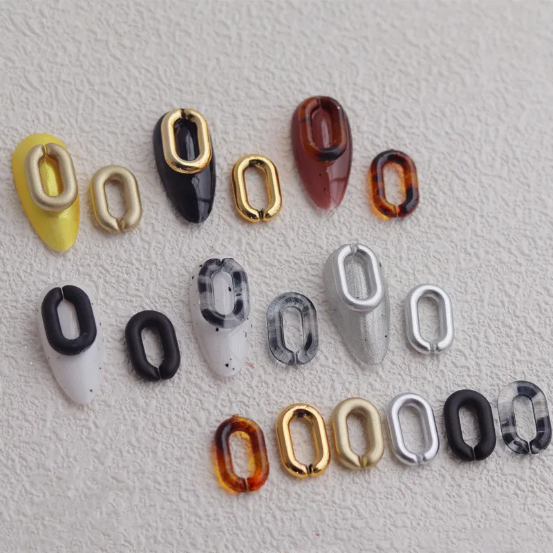 10pcs Retro Punk Hoop Nail Decoration 9*14mm Summer Frosted Color Manicure 3D Amber Open Mouth Loop Nail Art Design Accessories
10pcs Retro Punk Hoop Nail Decoration 9*14mm Summer Frosted Color Manicure 3D Amber Open Mouth Loop Nail Art Design Accessories