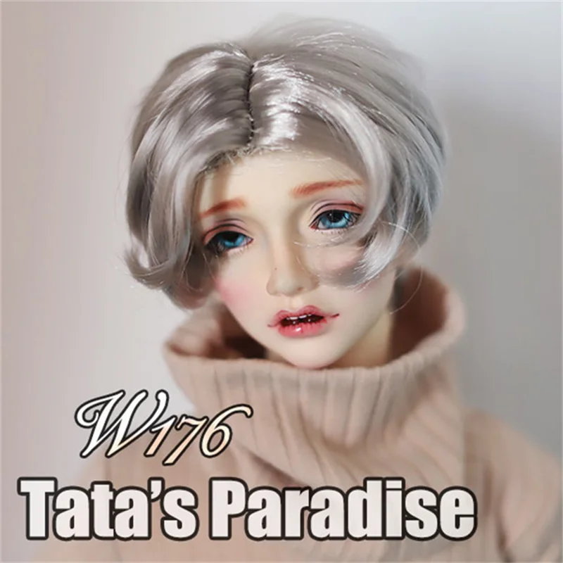 

BJD Wigs Mohair Short Hair for 1/3 1/4 BJD SD MSD MDD Sliver Wigs Doll Accessories