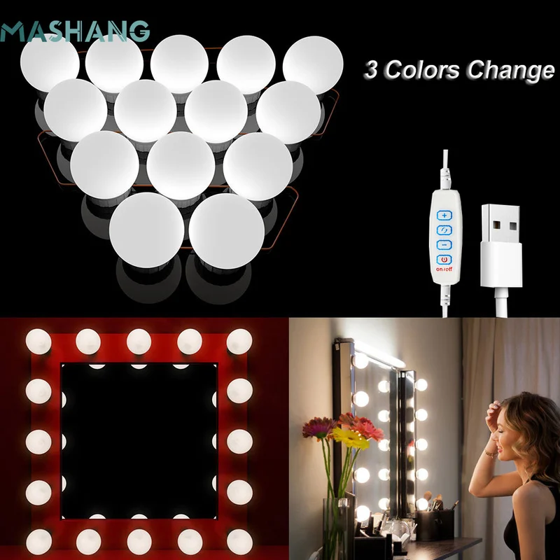 Makeup Mirror LED Light Bulbs Vanity Lights USB 12V Bathroom Dressing Table Lighting Dimmable LED Vanity Light For Mirror Light
Makeup Mirror LED Light Bulbs Vanity Lights USB 12V Bathroom Dressing Table Lighting Dimmable LED Vanity Light For Mirror Light