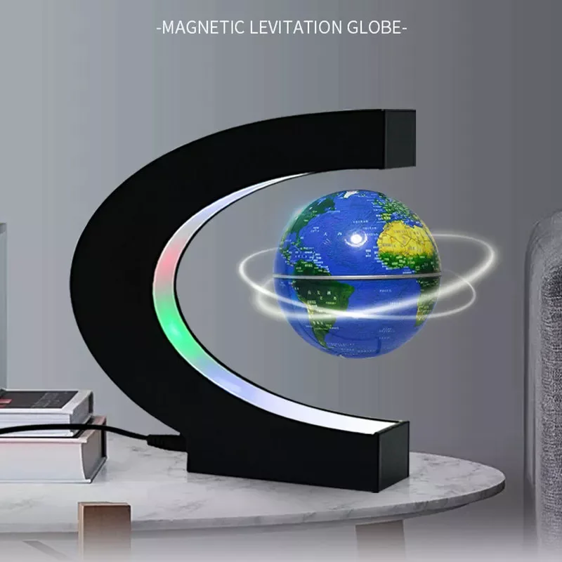 Novelty LED Night Magnetic Levitation Floating Earth Globe With C Shape Base LED World Map Ball Lamp Office Home Desk Decoration
Novelty LED Night Magnetic Levitation Floating Earth Globe With C Shape Base LED World Map Ball Lamp Office Home Desk Decoration