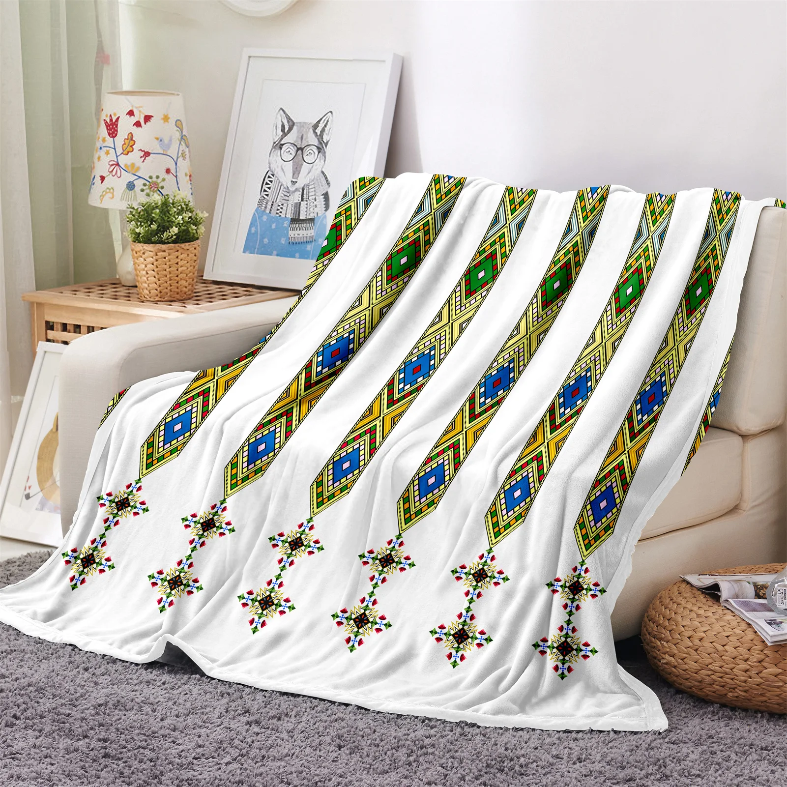 Wihte Africa Ethiopian Art Empire Abyssinia Soft Warm Polyester Throw Flannel Blanket for Couch Bed Travel Cover Bedding
Wihte Africa Ethiopian Art Empire Abyssinia Soft Warm Polyester Throw Flannel Blanket for Couch Bed Travel Cover Bedding