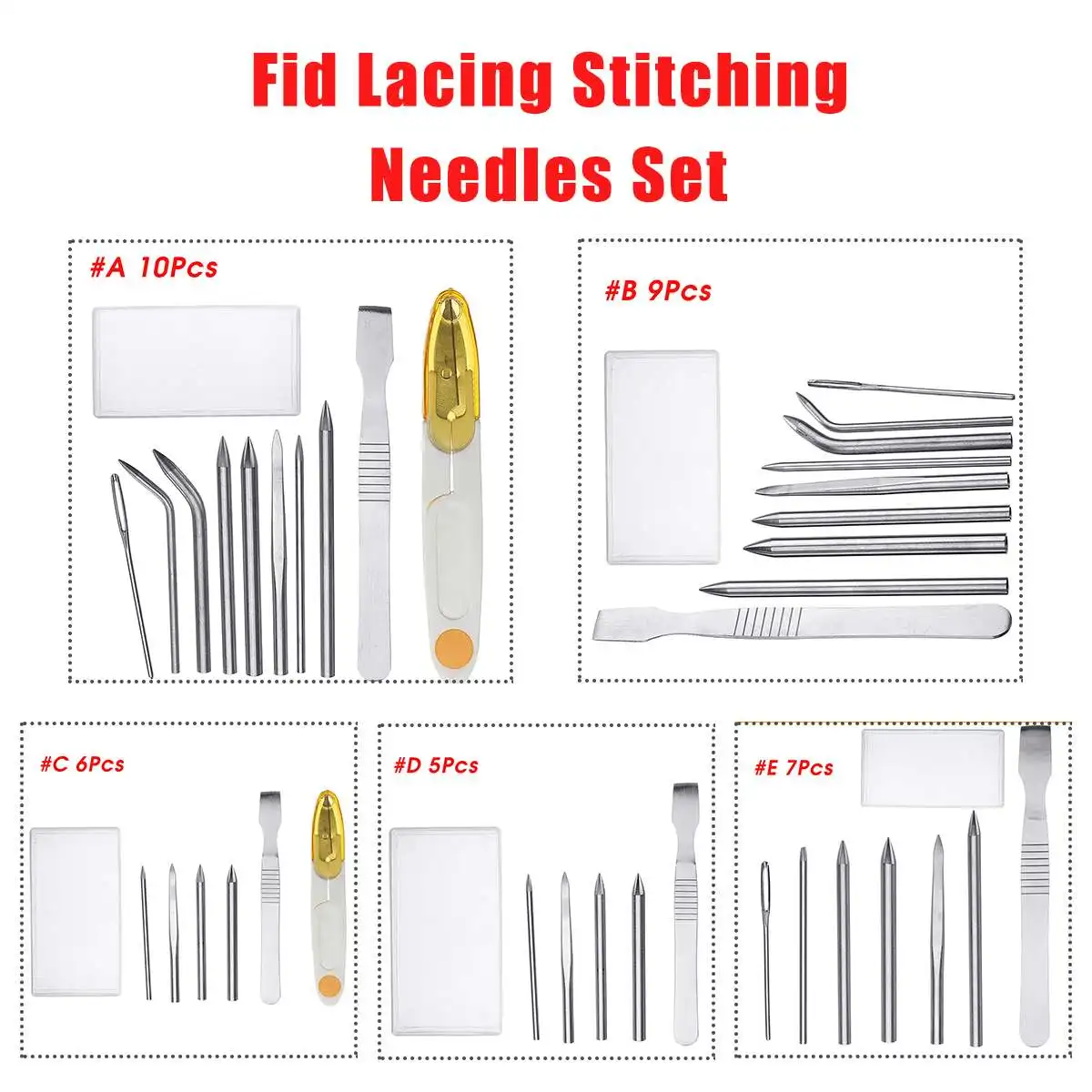 Stainless Steel Paracord Stitching Needles Set Portable Lacing Smoothing Tool For Rope Bracelet Knitting Needle
Stainless Steel Paracord Stitching Needles Set Portable Lacing Smoothing Tool For Rope Bracelet Knitting Needle