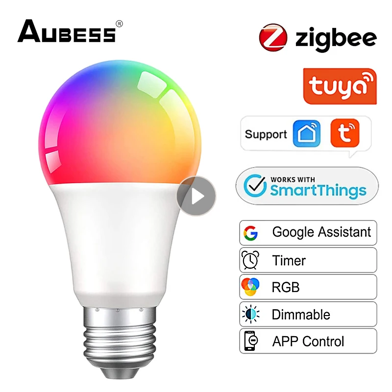 1-4PCS Aubess Tuya Zigbee3.0 Smart Light Bulb RGBCW LED Color Changing Lamp E27 9W Compatible Alexa Google Home Smart Life APP
1-4PCS Aubess Tuya Zigbee3.0 Smart Light Bulb RGBCW LED Color Changing Lamp E27 9W Compatible Alexa Google Home Smart Life APP