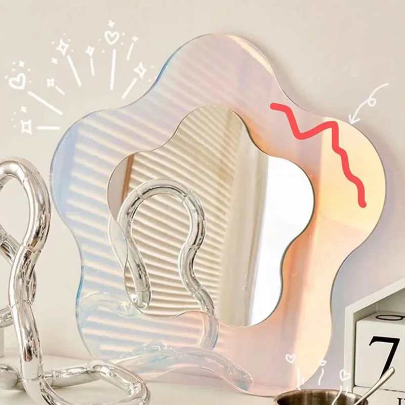 Irregular Desk Vanity Bathroom Wall Mirror Decorative Wavy Shower Boho Table Mirror Room Decor Home Espejo Pared Cosmetic Mirror
Irregular Desk Vanity Bathroom Wall Mirror Decorative Wavy Shower Boho Table Mirror Room Decor Home Espejo Pared Cosmetic Mirror