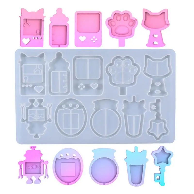 Clear Quicksand Cat Paw Game Console Silicone Molds Shaker Quicksand Oil UV Resin Epoxy Mold For DIY Pendant Jewelry Making
Clear Quicksand Cat Paw Game Console Silicone Molds Shaker Quicksand Oil UV Resin Epoxy Mold For DIY Pendant Jewelry Making