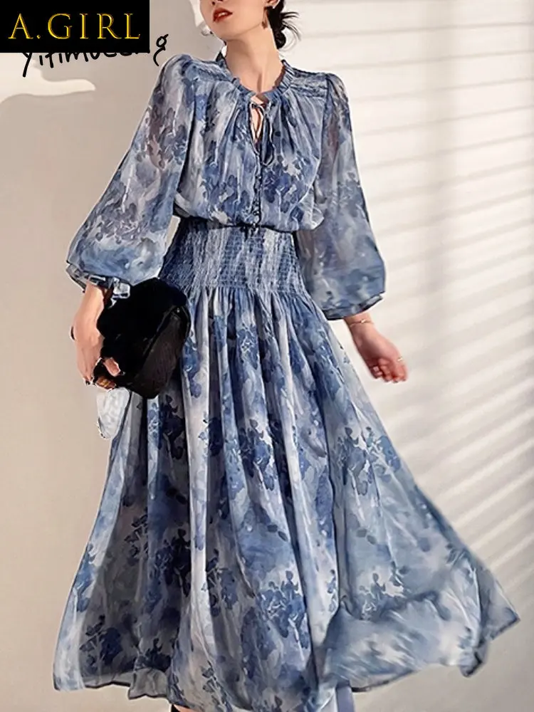 A GIRLS Yitimueng Print Dress for Women 2023 New Fashion French Style Elegant Long Sleeve O Neck Ealstic Waist Dress Chic Maxi D
A GIRLS Yitimueng Print Dress for Women 2023 New Fashion French Style Elegant Long Sleeve O Neck Ealstic Waist Dress Chic Maxi D