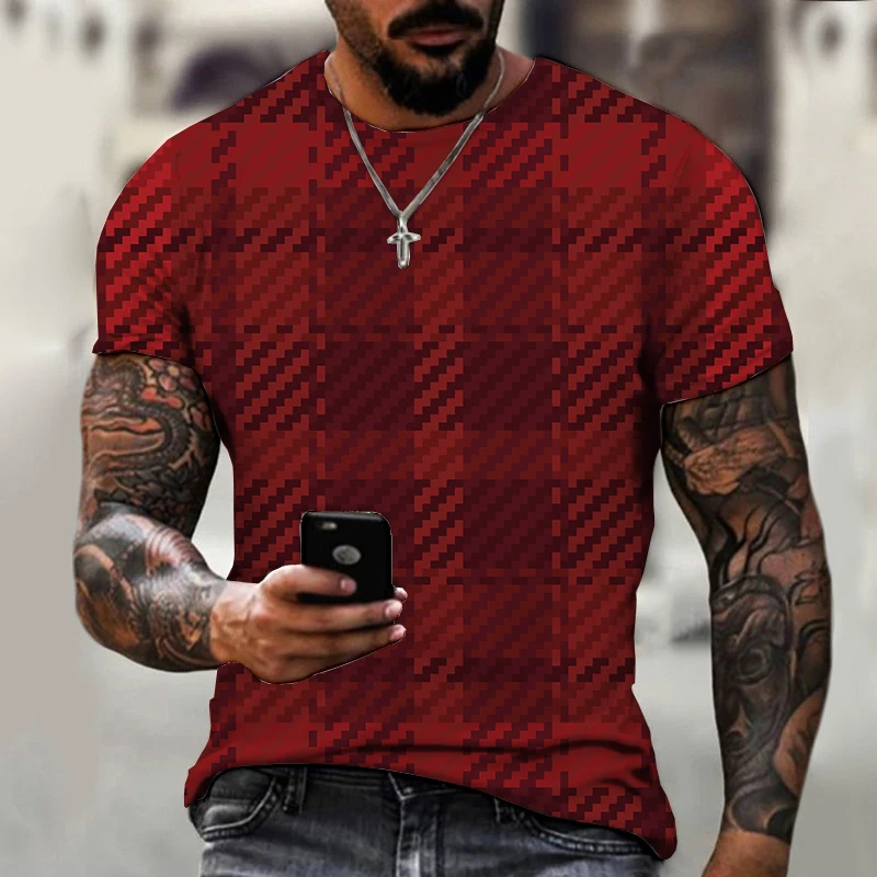 Men's T-shirts Clothes Plaid Stripe Pattern Casual Loose Tees Male Tops Funny Oversized O-Neck Style Short Sleeve Hip Hop Cool
Men's T-shirts Clothes Plaid Stripe Pattern Casual Loose Tees Male Tops Funny Oversized O-Neck Style Short Sleeve Hip Hop Cool