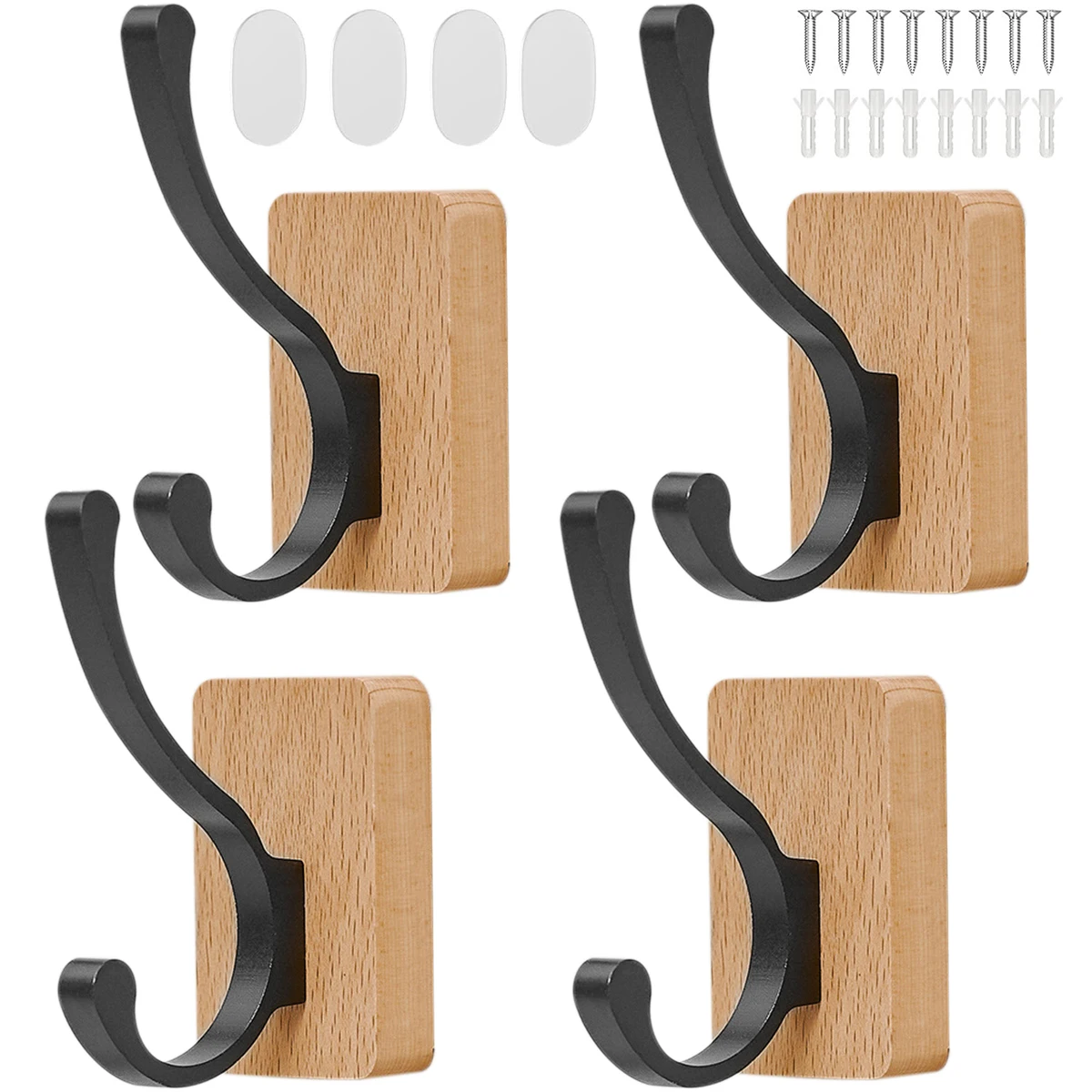 4 Pcs Wall Coat Hook Beech Coat Hooks Wall Mounted Durable Robe Hooks Hanger Sturdy Heavy Duty Coat Hooks Decorative
4 Pcs Wall Coat Hook Beech Coat Hooks Wall Mounted Durable Robe Hooks Hanger Sturdy Heavy Duty Coat Hooks Decorative
