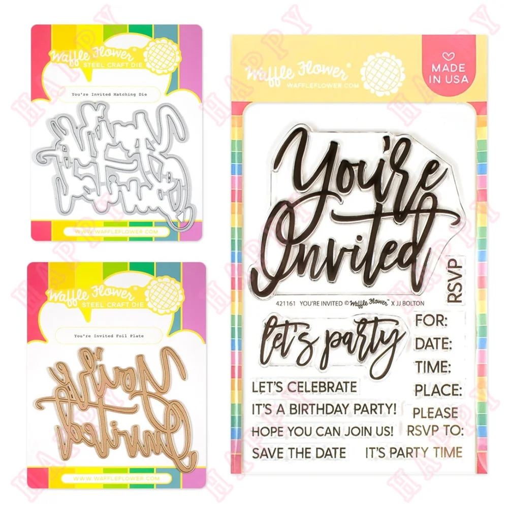 Metal Cutting Dies Stamps Hot Foil Oversized You're Invited Decoration For DIY Scrapbooking Diary Album Paper Template Handcraft
Metal Cutting Dies Stamps Hot Foil Oversized You're Invited Decoration For DIY Scrapbooking Diary Album Paper Template Handcraft