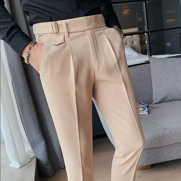 Men Business Casual Pants Male High Quality Men Blue Dress Pants Formal Wear Suit Pants Slim Fit Trousers Dress Suits Pants 36 
Men Business Casual Pants Male High Quality Men Blue Dress Pants Formal Wear Suit Pants Slim Fit Trousers Dress Suits Pants 36