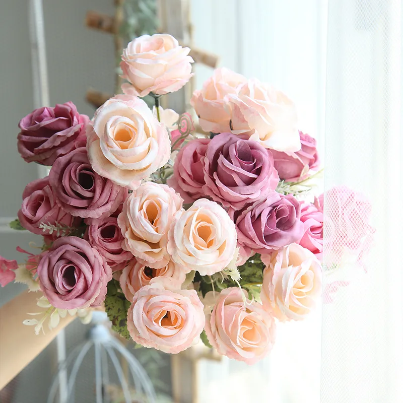 1 Bouquet Artificial Flowers Home Decoration Mini Rose Flowers For Wedding Bride Bouquet Silk DIY Small Rose Flowers Blossom
1 Bouquet Artificial Flowers Home Decoration Mini Rose Flowers For Wedding Bride Bouquet Silk DIY Small Rose Flowers Blossom
