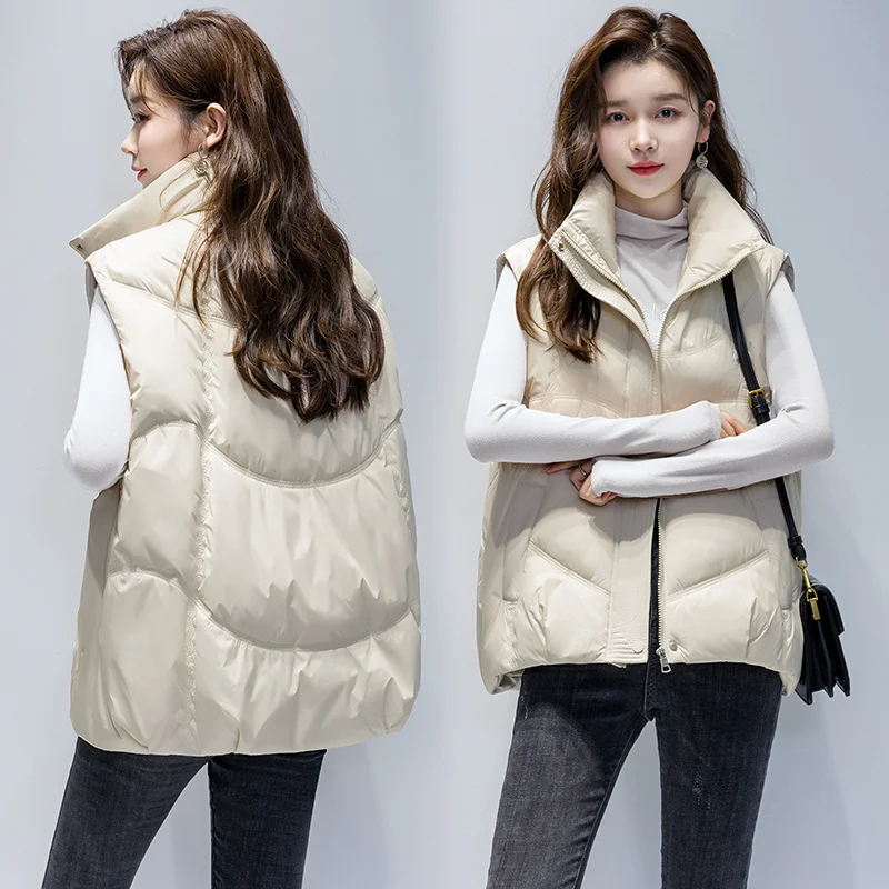 Real shot 2022 winter fashionable western-style warm casual stand collar 90 white duck down jacket sleeveless vest for women
Real shot 2022 winter fashionable western-style warm casual stand collar 90 white duck down jacket sleeveless vest for women