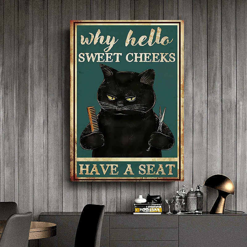 Funny Cat Abstract Poster Wall Art Canvas Painting with Frame Retro Modern Animal Canvas Print Picture Bar Club Cafe Home Decor 
Funny Cat Abstract Poster Wall Art Canvas Painting with Frame Retro Modern Animal Canvas Print Picture Bar Club Cafe Home Decor