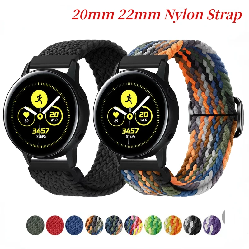 20mm 22mm Nylon Braided Loop Strap For Samsung Watch 5/4/3/Active Huawei Watch 3/GT3 Bracelet Wristband Amazfit GTR/Stratos Belt
20mm 22mm Nylon Braided Loop Strap For Samsung Watch 5/4/3/Active Huawei Watch 3/GT3 Bracelet Wristband Amazfit GTR/Stratos Belt