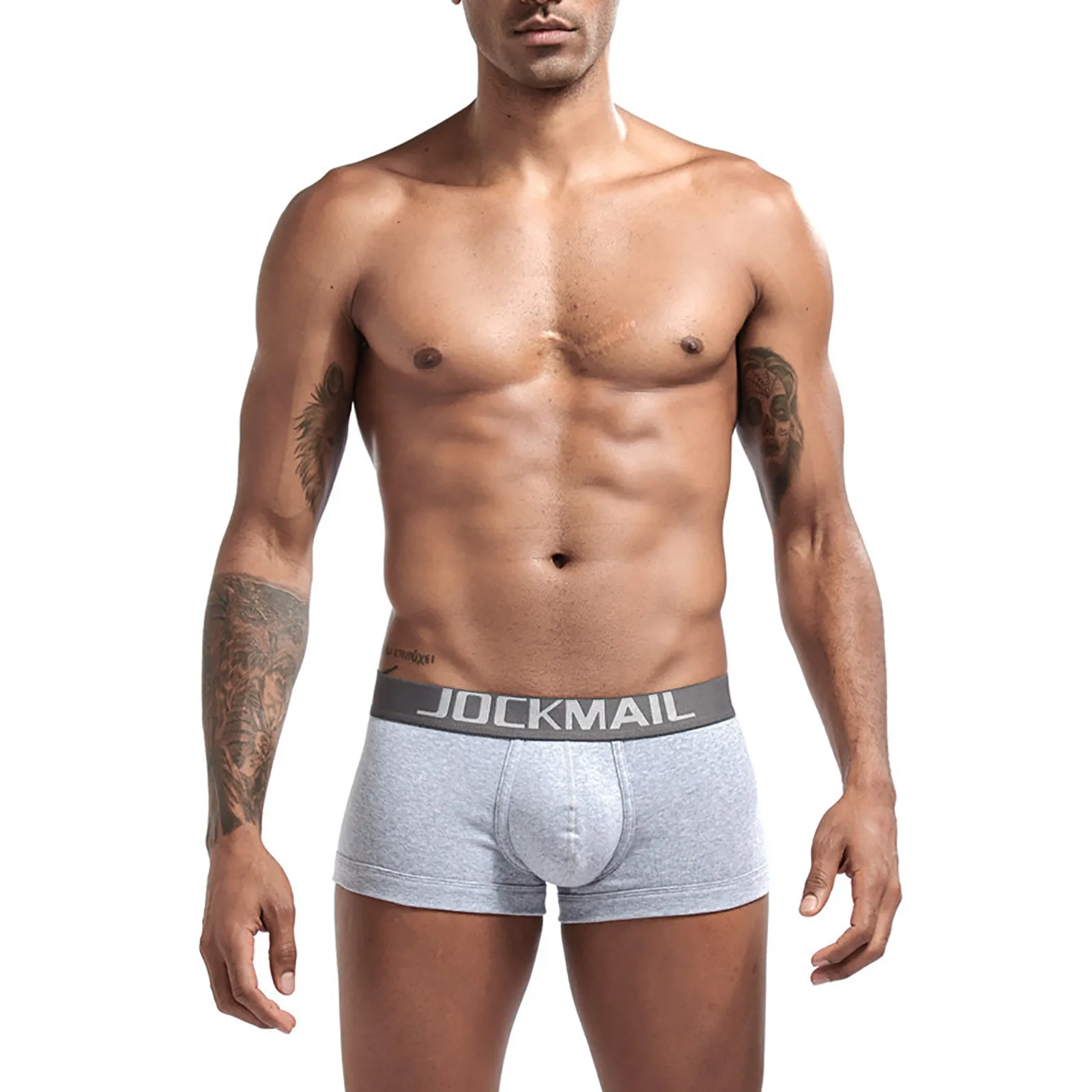 Трусы-боксеры JOCKMAIL мужские пикантное нижнее белье из хлопка с U-образным выпуклым