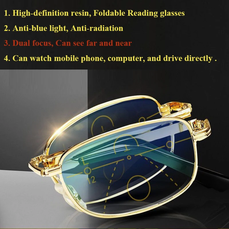 Folding Glasses for Elderly Anti Blue Light Reading Glasses Men Progressive Multifocal Readers Eyeglasses Women Presbyopia 1.5 2
Folding Glasses for Elderly Anti Blue Light Reading Glasses Men Progressive Multifocal Readers Eyeglasses Women Presbyopia 1.5 2