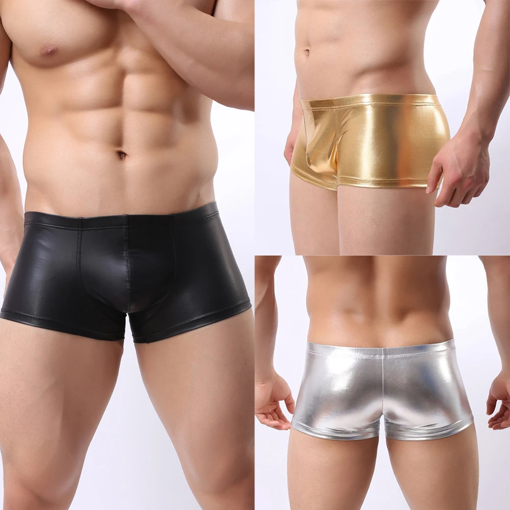 Men's Sexy Fun Boxer Shorts 2020 Male Patent Leather With Ring Underwear Slim Fit Boxers
Men's Sexy Fun Boxer Shorts 2020 Male Patent Leather With Ring Underwear Slim Fit Boxers