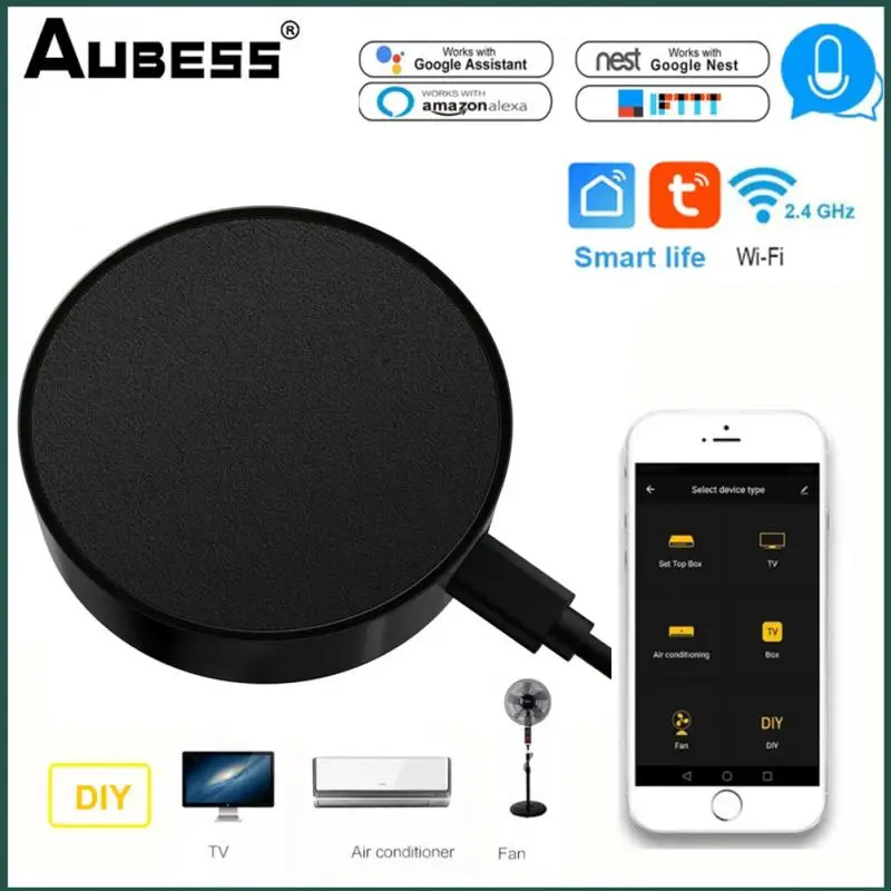 Универсальный пульт дистанционного управления Aubess Tuya с поддержкой Wi-Fi и ИК-подсветкой 
Универсальный пульт дистанционного управления Aubess Tuya с поддержкой Wi-Fi и ИК-подсветкой