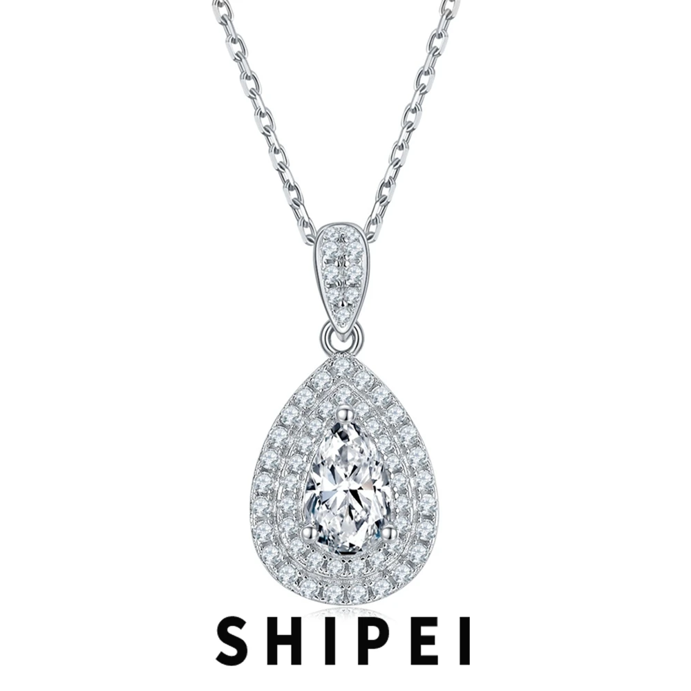 SHIPEI Classic Solid 925 Sterling Silver VVS 3EX D Color Real Moissanite Pear 1 CT Diamonds Women Pendant Necklace Fine Jewelry
SHIPEI Classic Solid 925 Sterling Silver VVS 3EX D Color Real Moissanite Pear 1 CT Diamonds Women Pendant Necklace Fine Jewelry