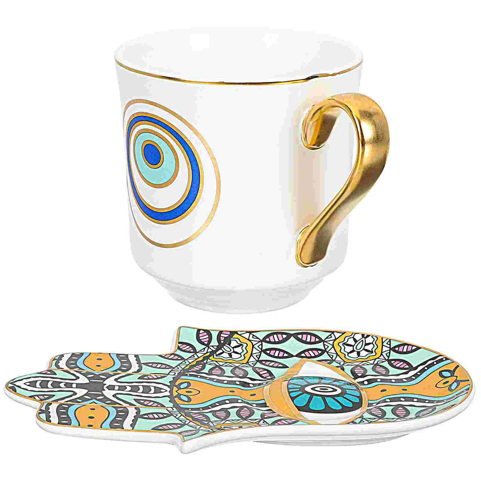 1 Set of European Style Coffee Cup Decorative Tea Cup Afternoon Tea Tableware 
1 Set of European Style Coffee Cup Decorative Tea Cup Afternoon Tea Tableware