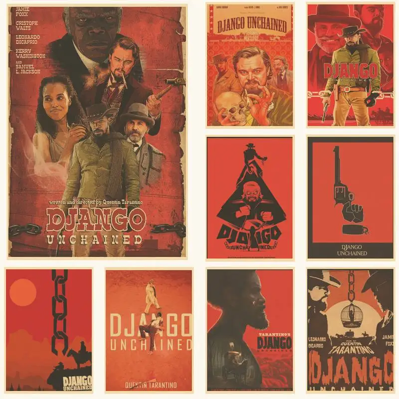 Django развязанный фотографический плакат, художественный настенный стикер для дома, бара, кафе, коллекция картин, украшение обоев 
Django развязанный фотографический плакат, художественный настенный стикер для дома, бара, кафе, коллекция картин, украшение обоев