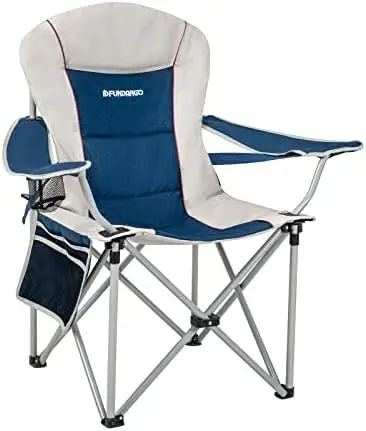 Chairs for Outside, Camping Chairs for Adults with Lumbar Back, Lawn Chairs Folding Quad Arm Chair with Carry Bag, , Blue/Beige
Chairs for Outside, Camping Chairs for Adults with Lumbar Back, Lawn Chairs Folding Quad Arm Chair with Carry Bag, , Blue/Beige