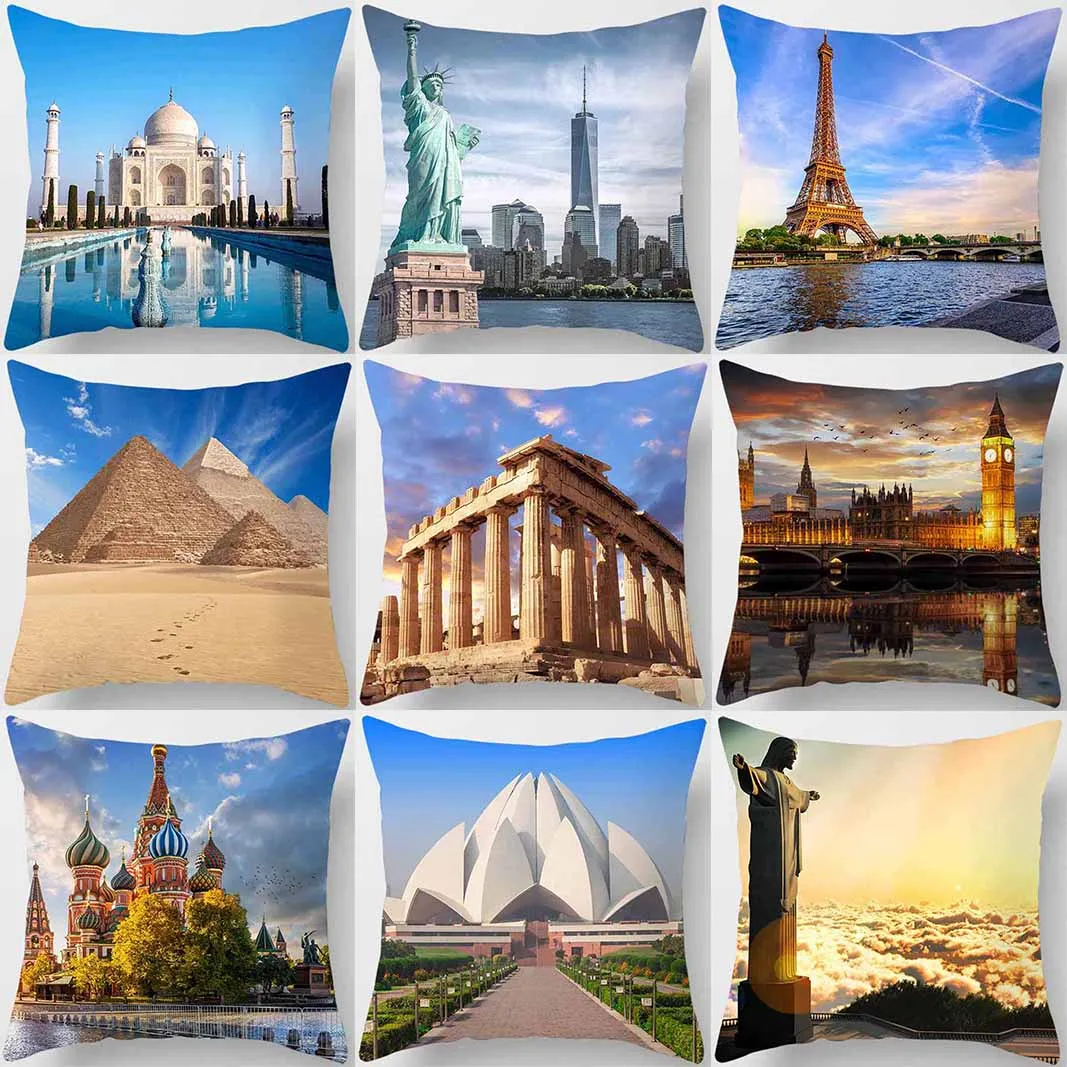 Квадратная наволочка с архитектурным принтом, Декор для дома
Квадратная наволочка с архитектурным принтом, Декор для дома