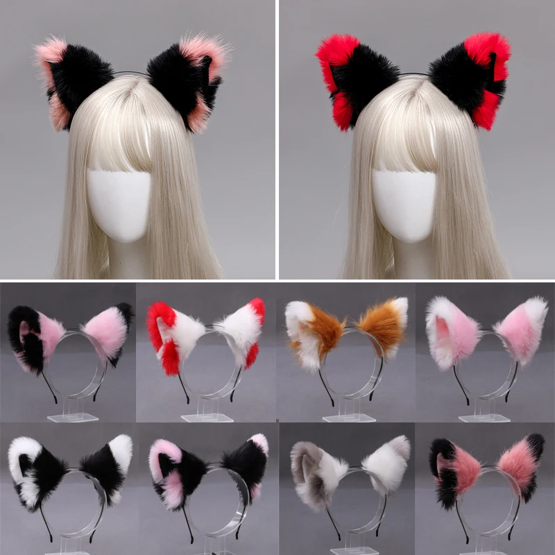 Cartoon Cat Ears Headband Lolita Furry Faux Fur Anime Hair Hoop Halloween Cosplay Party Costume Headpiece Plush Hair Accessories
Cartoon Cat Ears Headband Lolita Furry Faux Fur Anime Hair Hoop Halloween Cosplay Party Costume Headpiece Plush Hair Accessories