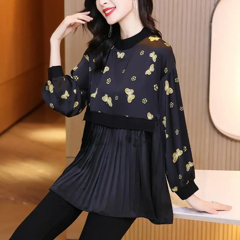 Elegant Fashion Printing Patchwork Chiffon Shirt Spring 2022 O-Neck Long Sleeved Loose Pullovers Blouse Women's Clothing E325
Elegant Fashion Printing Patchwork Chiffon Shirt Spring 2022 O-Neck Long Sleeved Loose Pullovers Blouse Women's Clothing E325