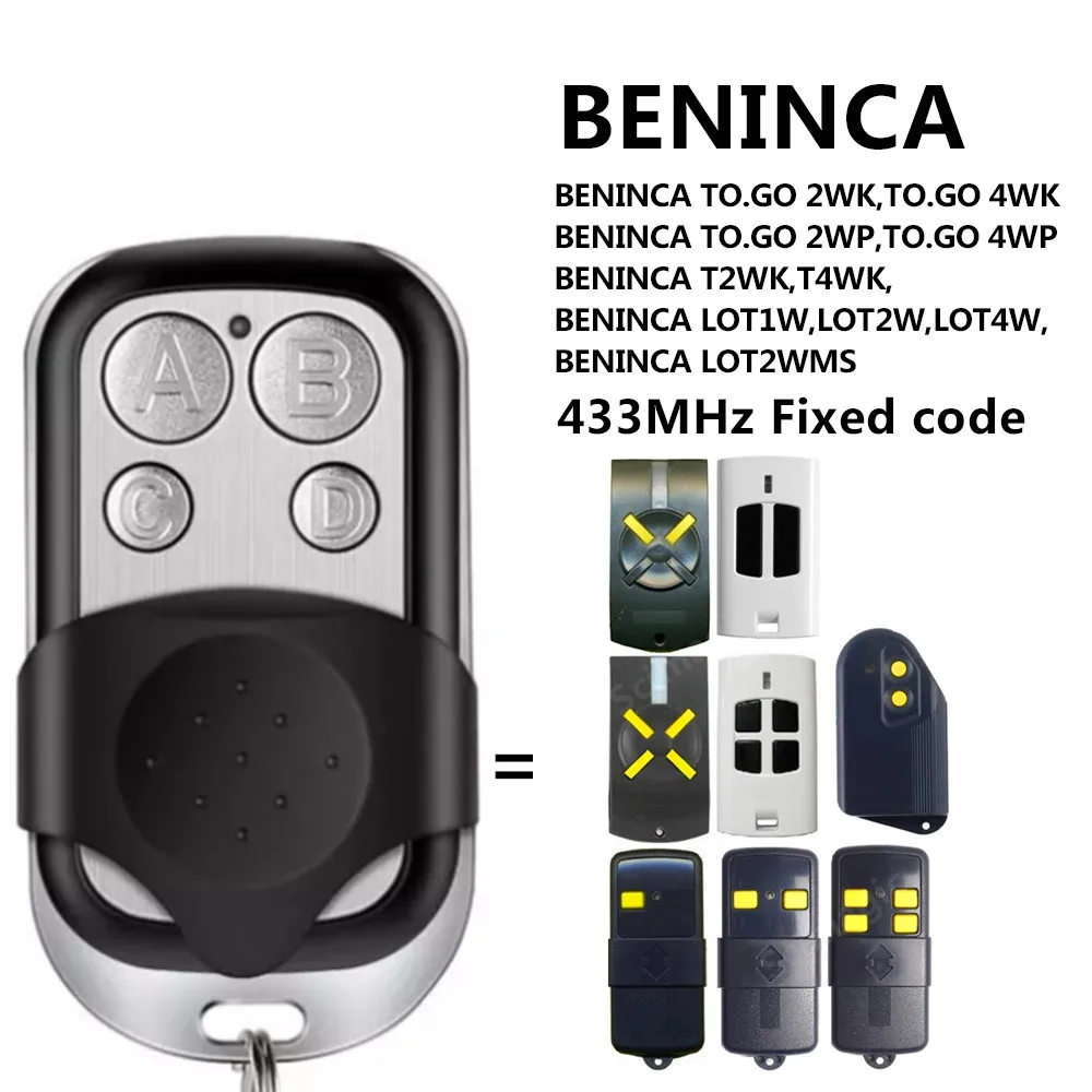 BENINCA TO.GO 2WP / TO.GO 4WP garage door remote control 433MHZ fixed code gate control clone command key fob
BENINCA TO.GO 2WP / TO.GO 4WP garage door remote control 433MHZ fixed code gate control clone command key fob