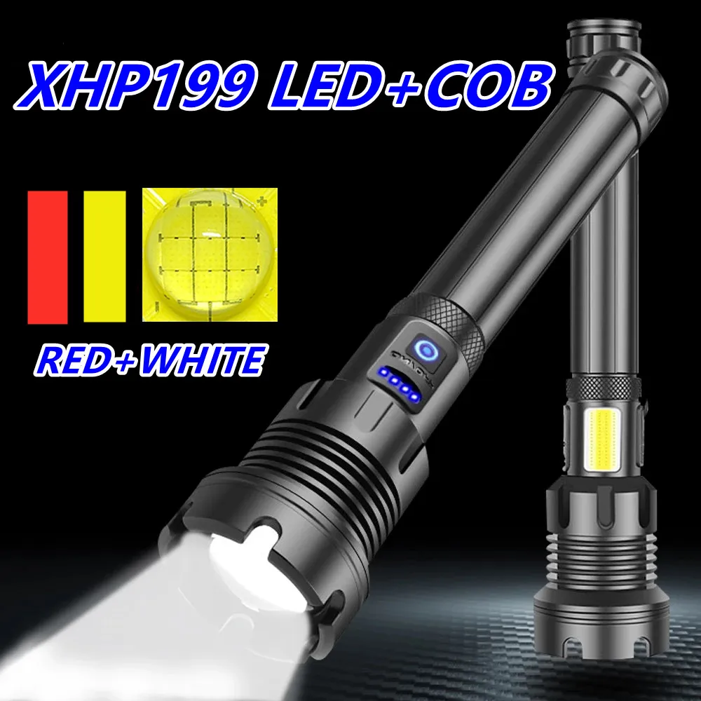 800000 LM COB XHP199 High Powerful LED flashlights torch usb Rechargeable 18650 26650 flashlight XHP90 XHP70 XHP50 Lantern lamp
800000 LM COB XHP199 High Powerful LED flashlights torch usb Rechargeable 18650 26650 flashlight XHP90 XHP70 XHP50 Lantern lamp