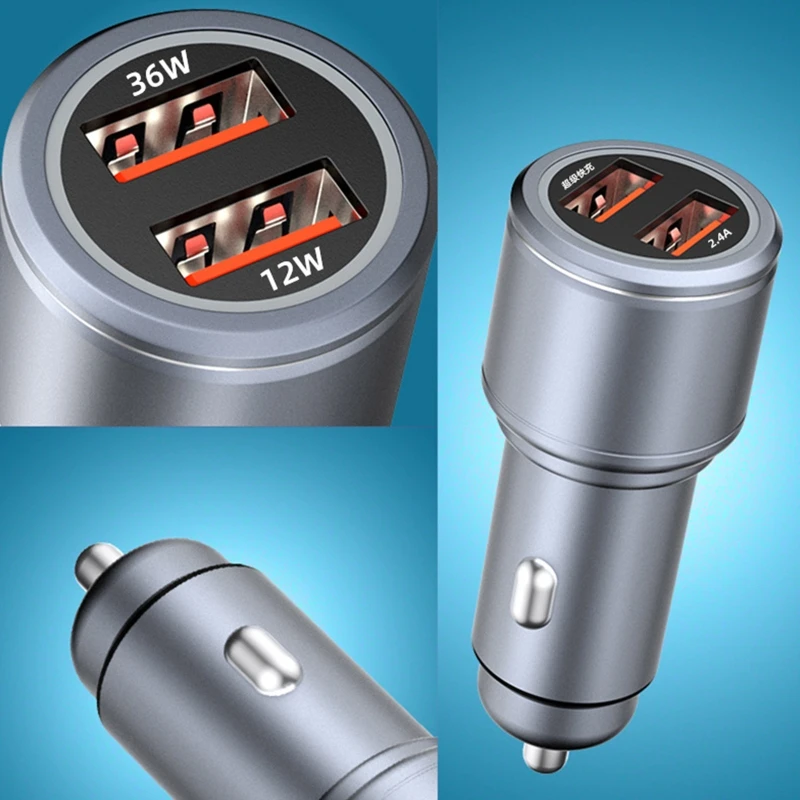 Автомобильное зарядное устройство USB QC3.0 2.4A с двумя портами, адаптер для быстрой зарядки мобильного телефона D7YA
Автомобильное зарядное устройство USB QC3.0 2.4A с двумя портами, адаптер для быстрой зарядки мобильного телефона D7YA