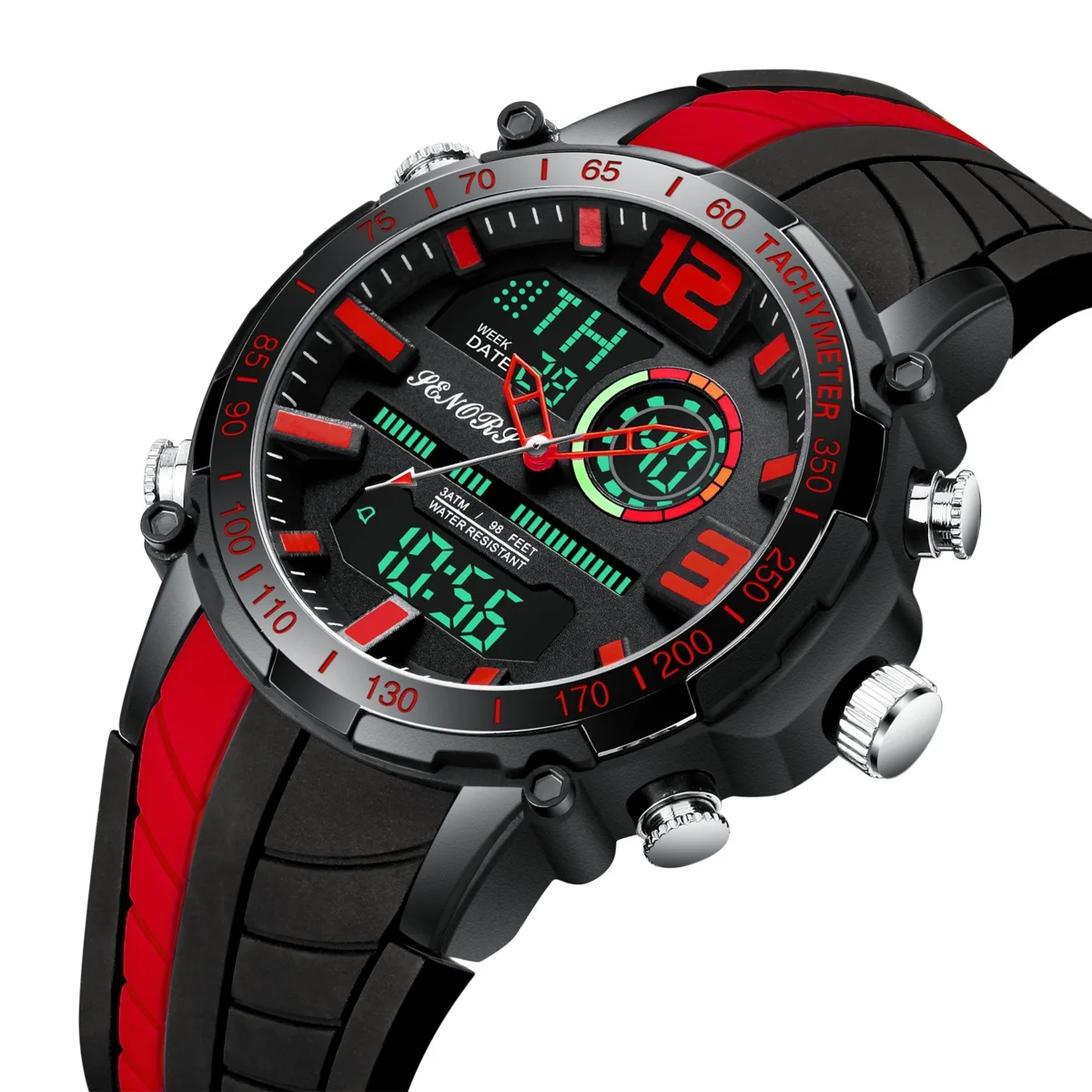 NEW Sports Men's Watch Digital Fashion Dual Display Waterproof Silicone Watch Reloj Hombres Men Quartz Watch Relogio Masculino
NEW Sports Men's Watch Digital Fashion Dual Display Waterproof Silicone Watch Reloj Hombres Men Quartz Watch Relogio Masculino