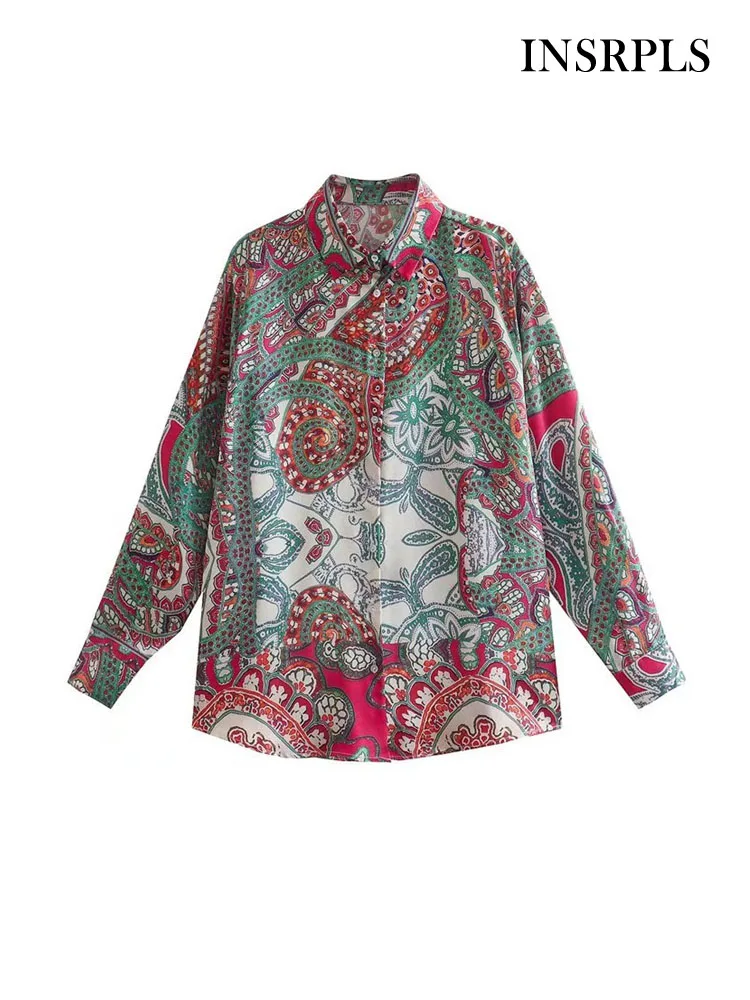 INSRPLS Women Fashion Printed Loose Fitting Shirts Vintage Long Sleeve Button-up Female Blouses Blusas Chic Tops
INSRPLS Women Fashion Printed Loose Fitting Shirts Vintage Long Sleeve Button-up Female Blouses Blusas Chic Tops
