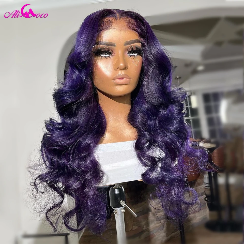 Color Hair Wigs Dark Purple 13X4 Lace Front Wig 180 Density Pre Plucked Colored Human Hair Wigs With Baby Hair Brazilian
Color Hair Wigs Dark Purple 13X4 Lace Front Wig 180 Density Pre Plucked Colored Human Hair Wigs With Baby Hair Brazilian