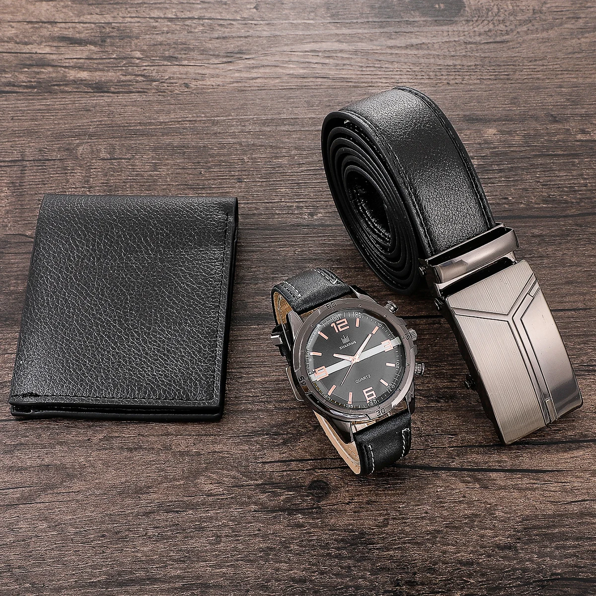 Men's Watch+Wallet+Belt Set Male's Gift for Father's Day Birthday Gift 3pcs/set PU Strap for Dad Boyfriend Good-looking NIN668
Men's Watch+Wallet+Belt Set Male's Gift for Father's Day Birthday Gift 3pcs/set PU Strap for Dad Boyfriend Good-looking NIN668
