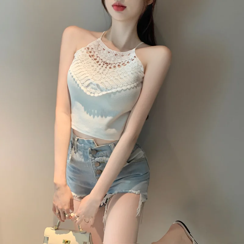 Spaghetti Strap Tank Tops For Women Hault Sexy Lace Patchwork Corset Crop Camis Summer Beach Woman Tanks Camisoles Dropshipping
Spaghetti Strap Tank Tops For Women Hault Sexy Lace Patchwork Corset Crop Camis Summer Beach Woman Tanks Camisoles Dropshipping