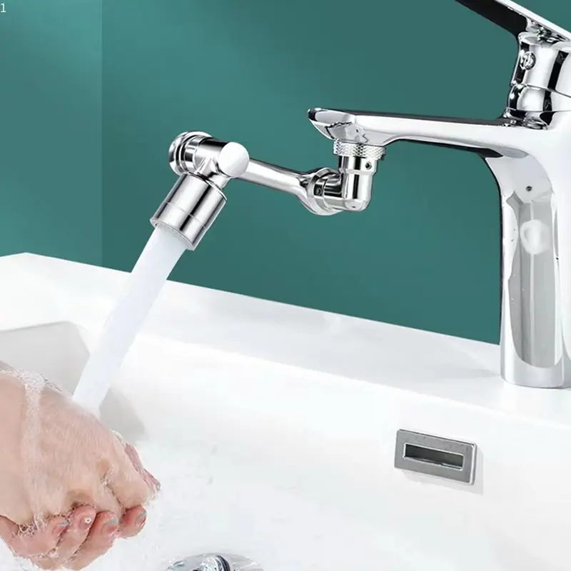

Universal Rotatable 1080° Extender Faucet Aerator Plastic Splash Filter Kitchen Washbasin Faucets Bubbler Nozzle Robotic Arm