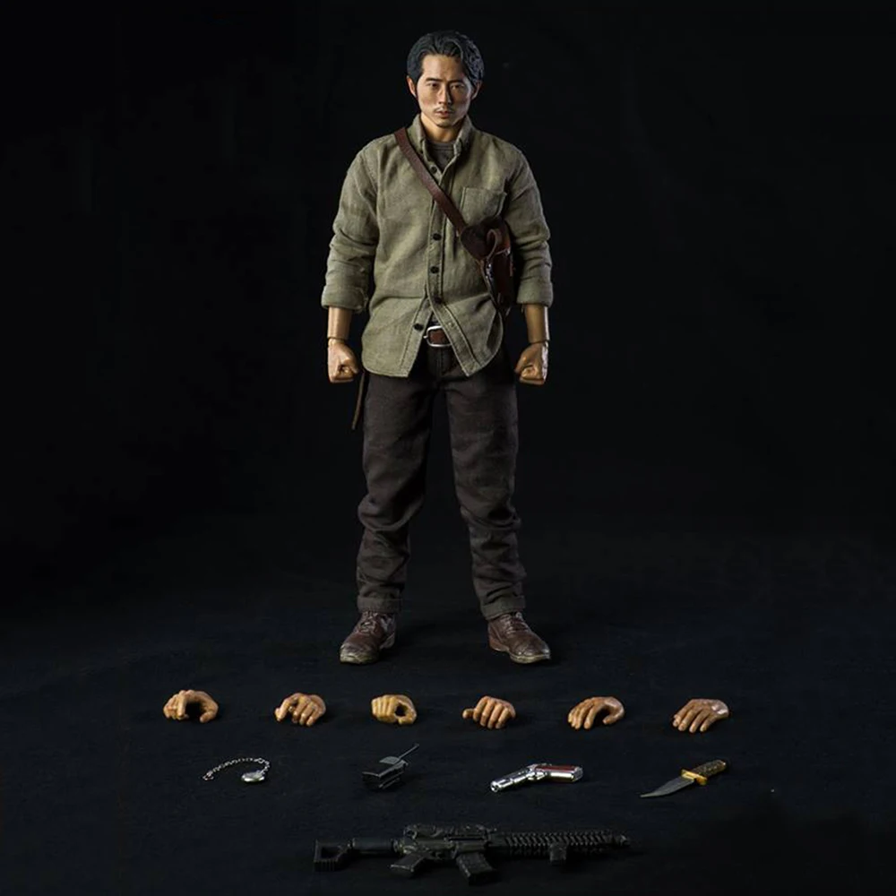 

Limited ThreeZero 3Z0038 1/6 Scale Male Solider Zombie Glen Rhee Full Set Action Figure Model for Fans Deluxe Edition