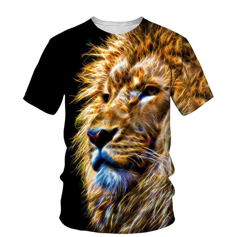 3D Fluorescent Lion Print T-shirt Men 2021 Summer New O Neck Short Sleeve Tees Tops Fashion Style Male Clothes Casual T-shirts
3D Fluorescent Lion Print T-shirt Men 2021 Summer New O Neck Short Sleeve Tees Tops Fashion Style Male Clothes Casual T-shirts