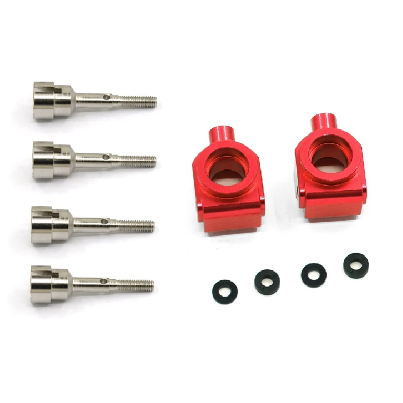 4Pcs Metal Drive Shaft Cup Wheel Axle With 2Pcs Aluminum Alloy Rear Wheel Axle Carrier Rear Axle Seat
4Pcs Metal Drive Shaft Cup Wheel Axle With 2Pcs Aluminum Alloy Rear Wheel Axle Carrier Rear Axle Seat