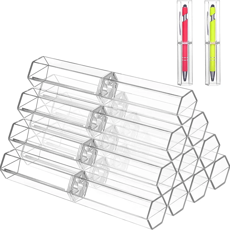 10 Pcs Acrylic Pen Boxes Clear Ballpoint Pen Case Pencil Gift Box Pen Storage Container Hexagon Single For School Office
10 Pcs Acrylic Pen Boxes Clear Ballpoint Pen Case Pencil Gift Box Pen Storage Container Hexagon Single For School Office