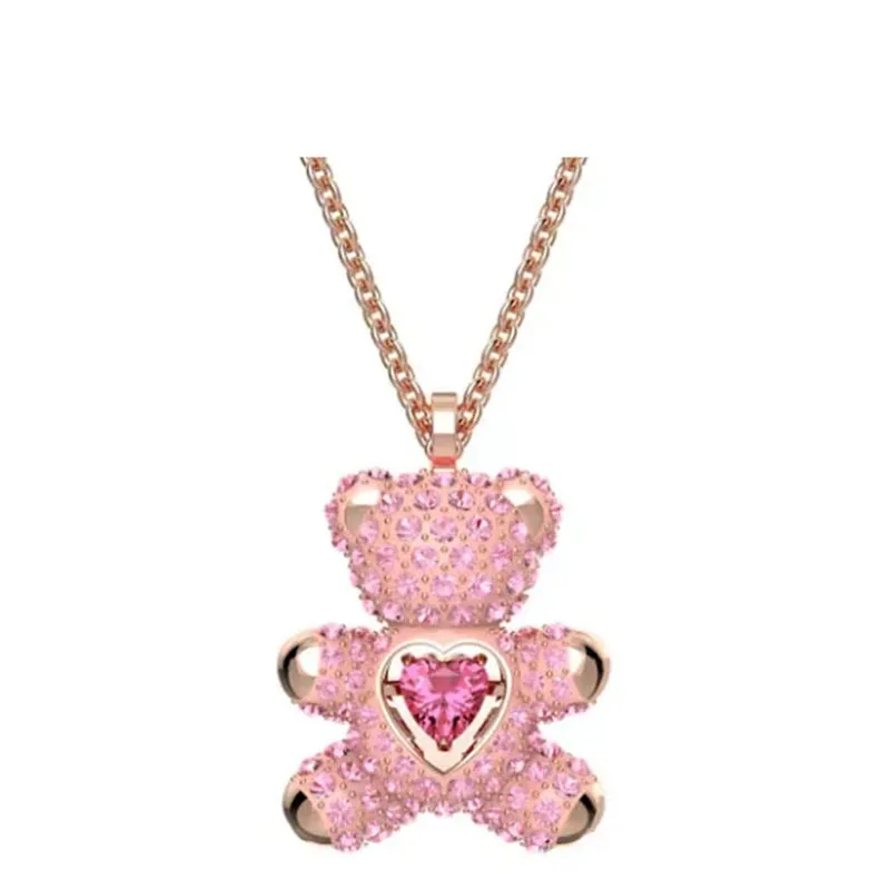 Ladies Rose Gold Necklace Pave Pink Cute Teddy Bear Christmas Gift 2023 New Style Fashionable and Exquisite Free Shipping
Ladies Rose Gold Necklace Pave Pink Cute Teddy Bear Christmas Gift 2023 New Style Fashionable and Exquisite Free Shipping