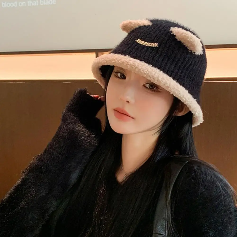 Cute Ear Decor Knitting Bucket Hat Autumn Winter Thickened Warm Fisherman Hat Travel Basin Hat Outfit Accessories
Cute Ear Decor Knitting Bucket Hat Autumn Winter Thickened Warm Fisherman Hat Travel Basin Hat Outfit Accessories